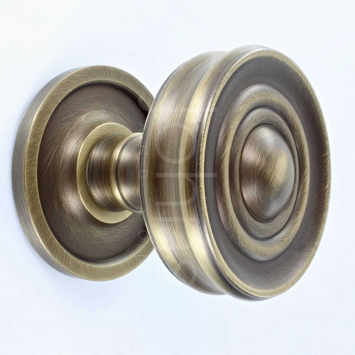 classic-design-mortice-knob-with-raised-front-concealed-fixed-rose-antique-brass