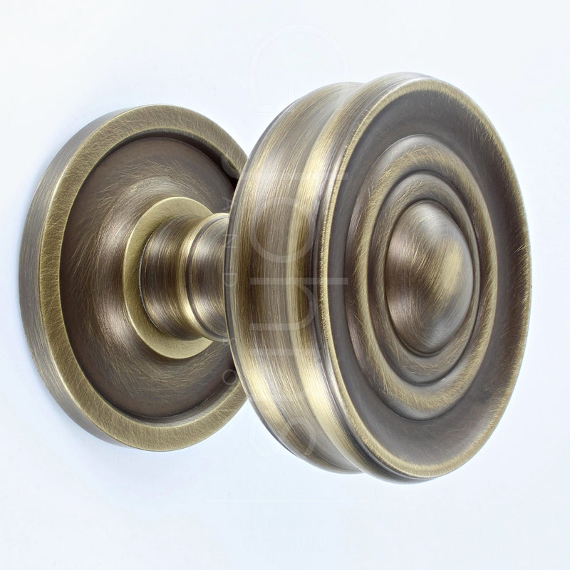 classic-design-mortice-knob-with-raised-front-concealed-fixed-rose-antique-brass