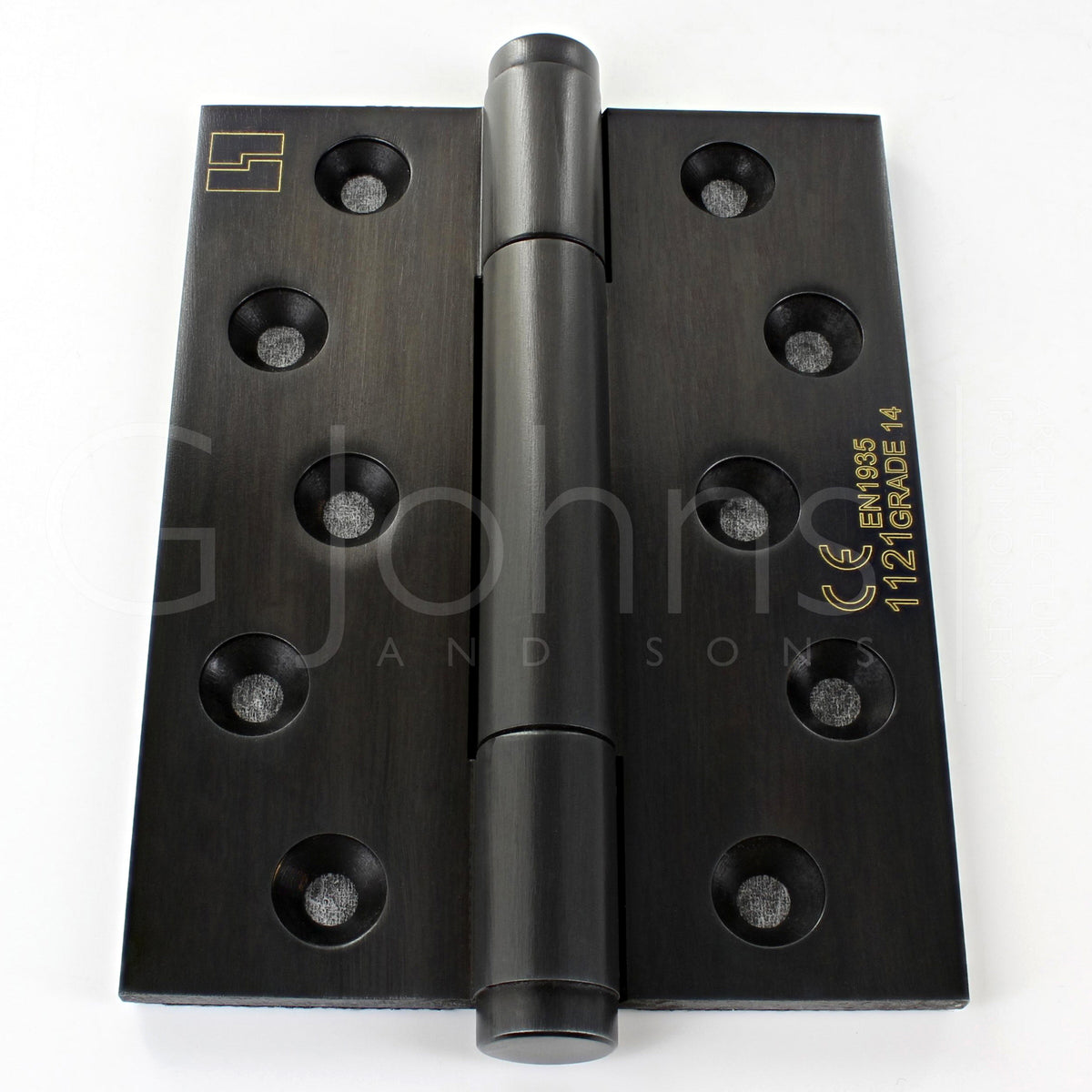 Tritech Concealed Polymer Bearing Grade 14 Hinge - Self Lubricating - CE Marked - Fired Rated - 100mm x 75mm - Matt Midnight Bronze