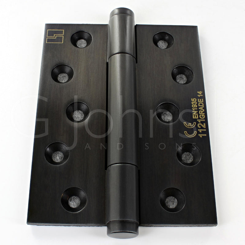 Tritech Concealed Polymer Bearing Grade 14 Hinge - Self Lubricating - CE Marked - Fired Rated - 100mm x 75mm - Matt Midnight Bronze