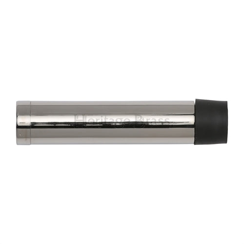 Cylinder Wall Mounted Door Stop Without Rose - Polished Nickel