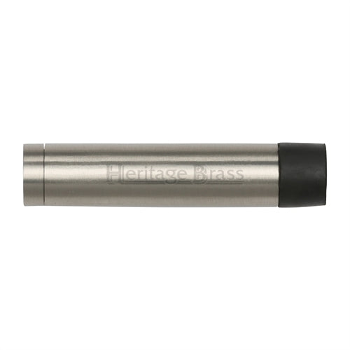 Cylinder Wall Mounted Door Stop Without Rose - Satin Nickel