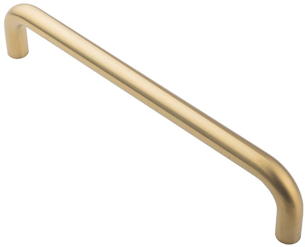 D Shaped Pull Handle - Two Sizes Available - Bolt Through Fixing - PVD Satin Brass