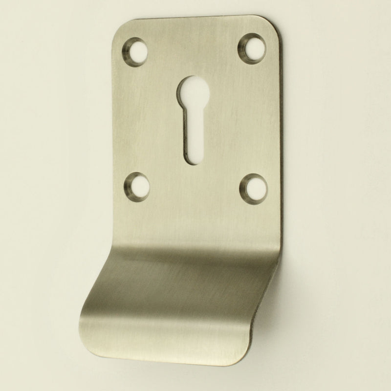 Chubb Style Cylinder Pull With Standard Key Way - Satin Stainless Steel