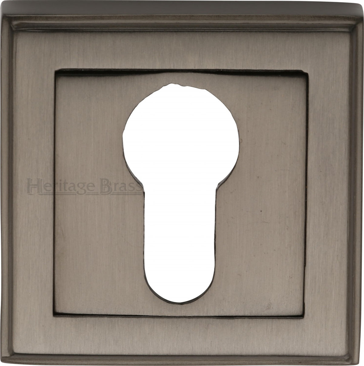 Euro Profile Square Escutcheon - Matt Bronze