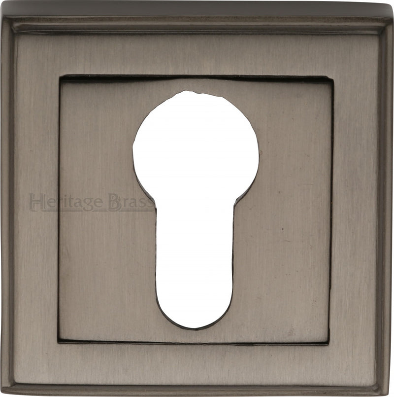 Euro Profile Square Escutcheon - Matt Bronze