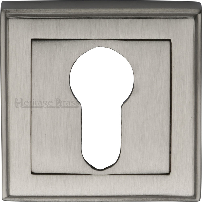 Euro Profile Square Escutcheon - Satin Nickel