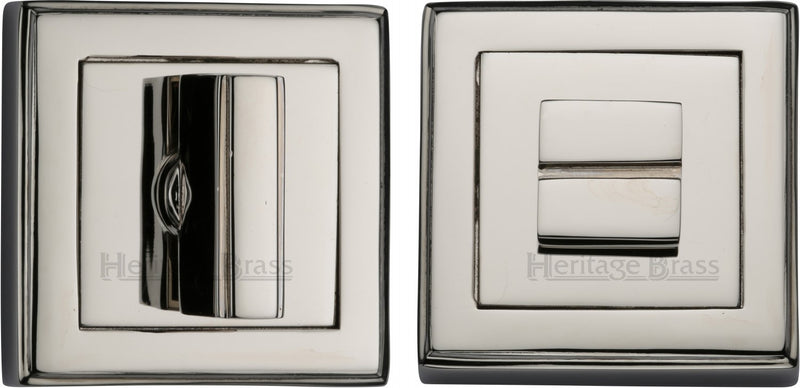 Square Turn & Release Cylinder With Stepped Edge Set - Polished Nickel