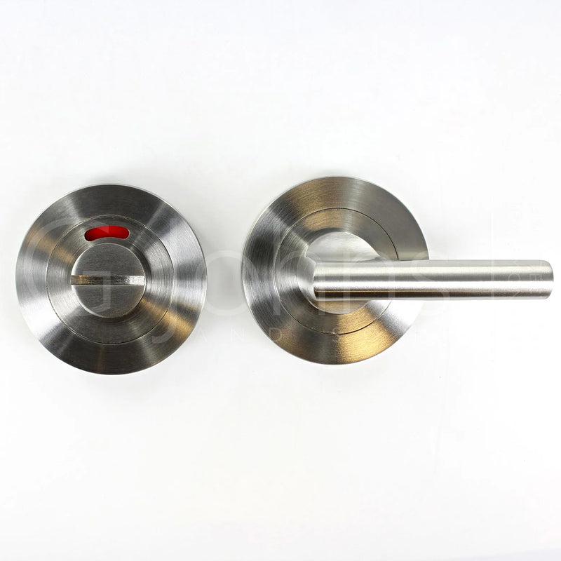 Large Accessible (Disabled) Bathroom Turn & Release Set With Indicator Satin Stainless Steel