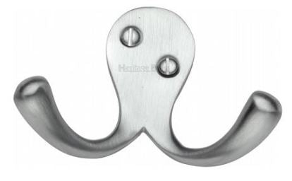 Double Robe Hook - Satin Chrome