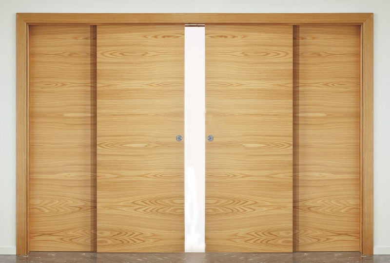 4 Door Double Telescopic Sliding Door Track Kit - Max Door Width Per Panel 1200mm - To Cover A Maximum Opening Of 4660mm - Max Panel Weight 80kg