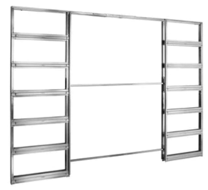 Eclisse Fire Rated Sliding Pocket Door System - Double Fire Door FD30 Kit - 120mm Finished Wall Thickness - Frame