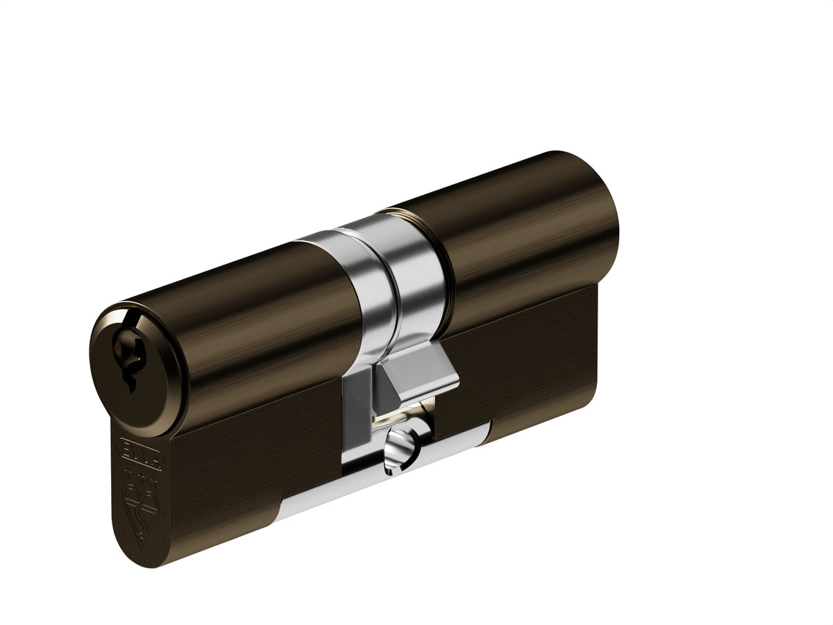 EPS - TS007 3 Star Rated - Euro Profile Cylinder - Double (Key / Key) - Supplied With 3 Keys - Two Sizes Available - Dark Bronze