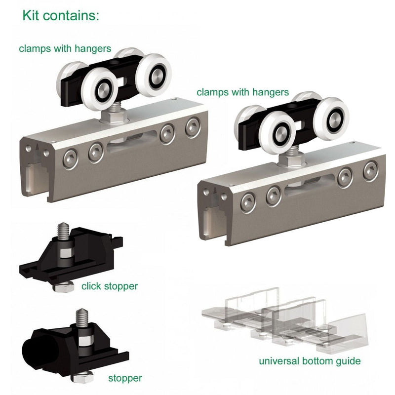 Extra Glass Door Hanging Kit To Suit Glass Sliding Door Gear