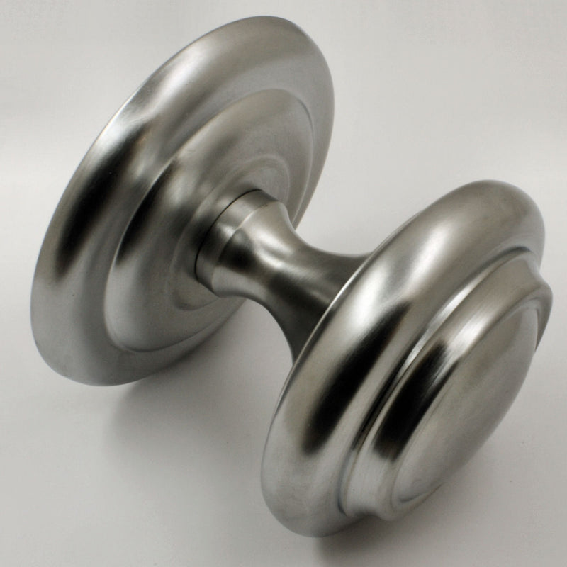Extra Large Centre Door Knob - Satin Chrome