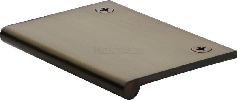 Face Fixing Finger Edge Pull - With Rounded Edge Design - Available In 6 Sizes - Antique Brass