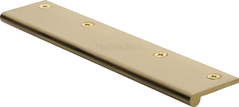 Face Fixing Finger Edge Pull - With Rounded Edge Design - Available In 6 Sizes - Satin Brass