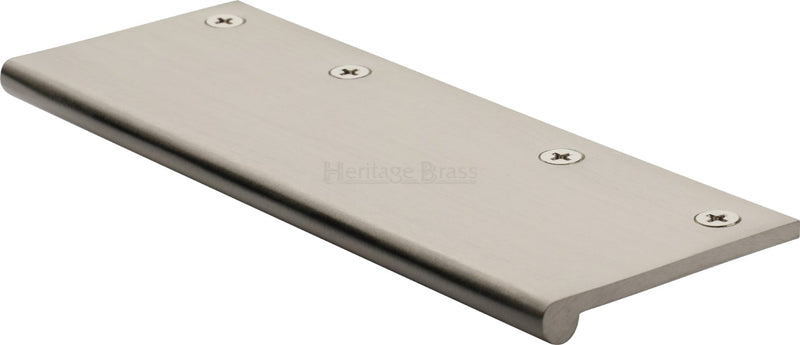 Face Fixing Finger Edge Pull - With Rounded Edge Design - Available In 6 Sizes - Satin Nickel
