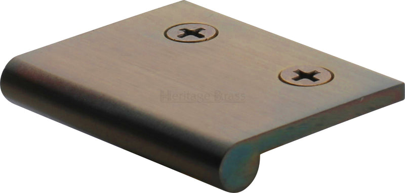 Face Fixing Finger Edge Pull - With Rounded Edge Design - Available In 6 Sizes - Antique Brass
