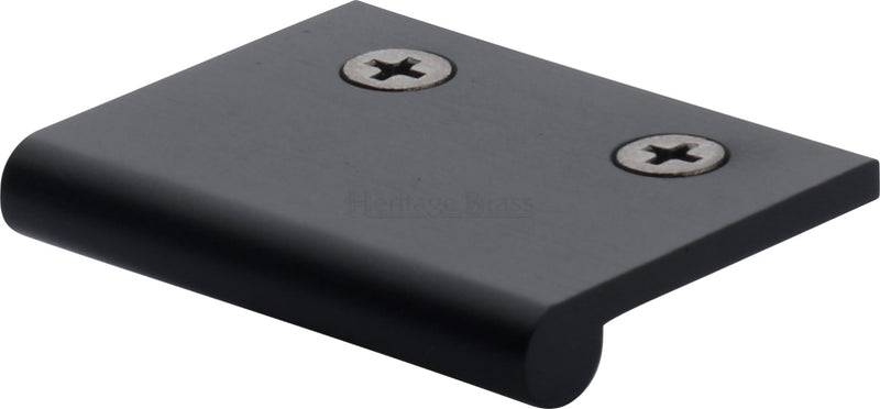 Face Fixing Finger Edge Pull - With Rounded Edge Design - Available In 6 Sizes - Matt Black