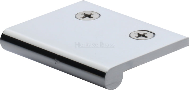 Face Fixing Finger Edge Pull - With Rounded Edge Design - Available In 6 Sizes - Polished Chrome