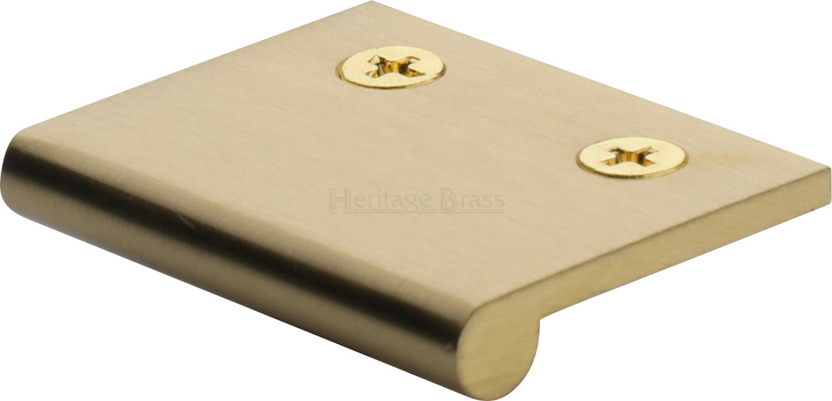 Face Fixing Finger Edge Pull - With Rounded Edge Design - Available In 6 Sizes - Satin Brass