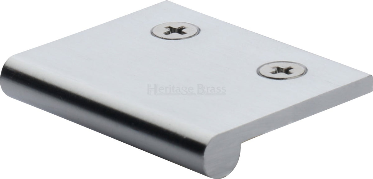 Face Fixing Finger Edge Pull - With Rounded Edge Design - Available In 6 Sizes - Satin Chrome
