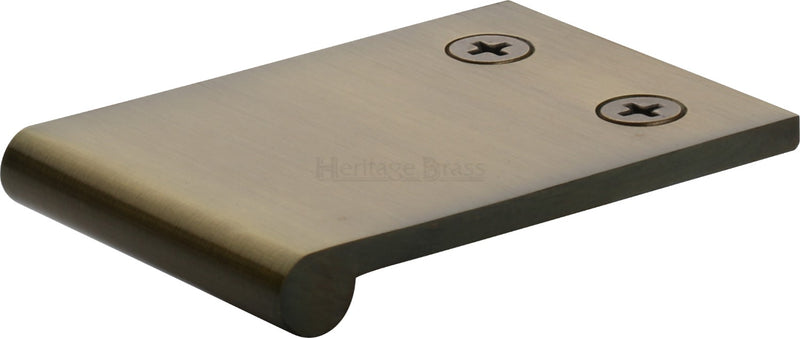 Face Fixing Finger Edge Pull - With Rounded Edge Design - Available In 6 Sizes - Antique Brass