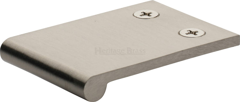 Face Fixing Finger Edge Pull - With Rounded Edge Design - Available In 6 Sizes - Satin Nickel