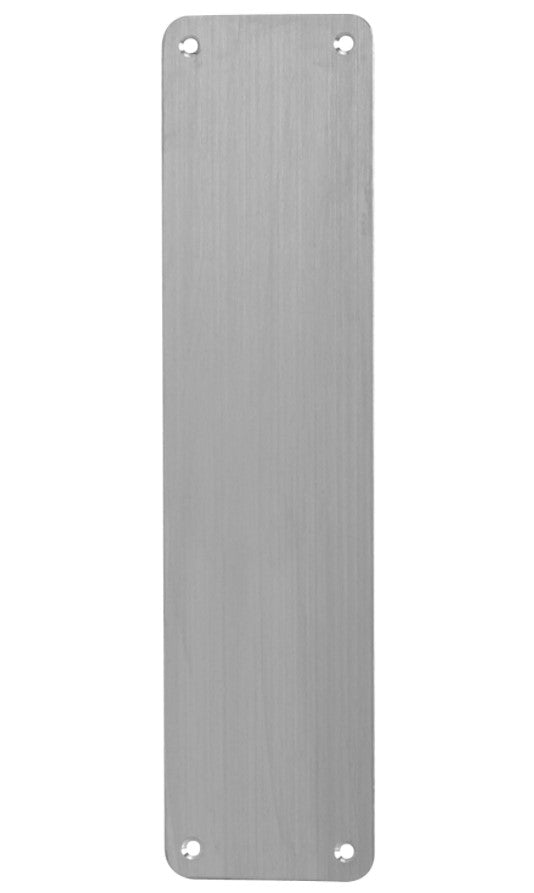 Radius Corner Finger Push Plate - Satin Stainless Steel