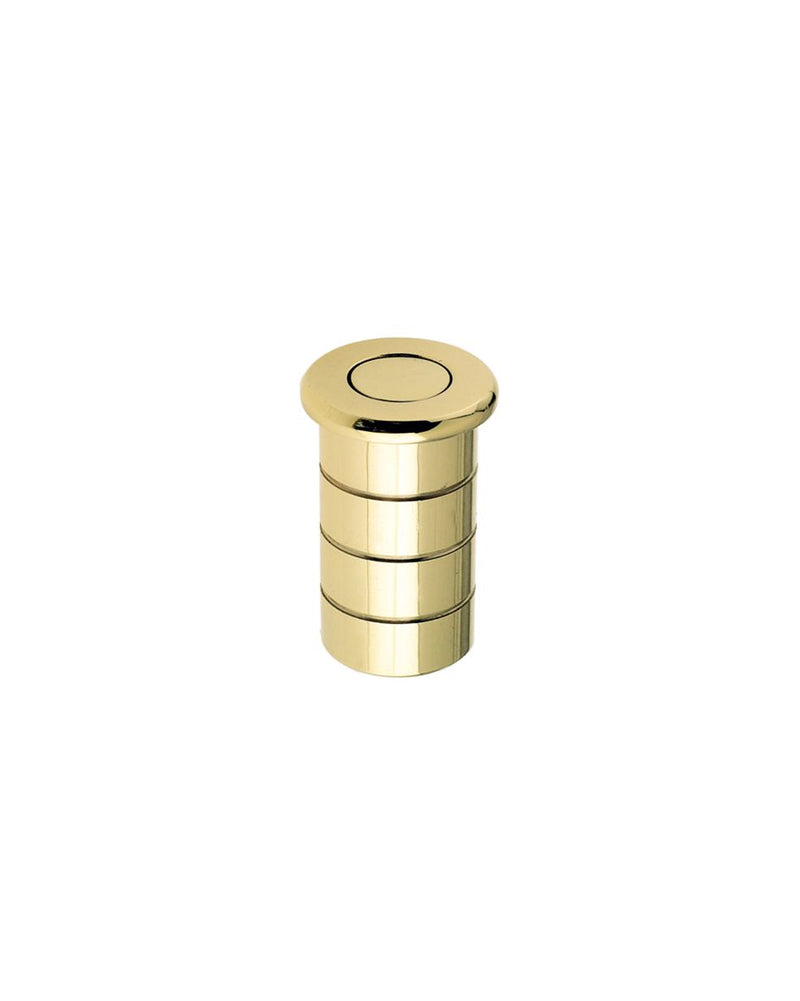 Flush Bolt Floor Socket - Dust Excluder - For Concrete Fixing - 38mm x 20mm - Polished Brass
