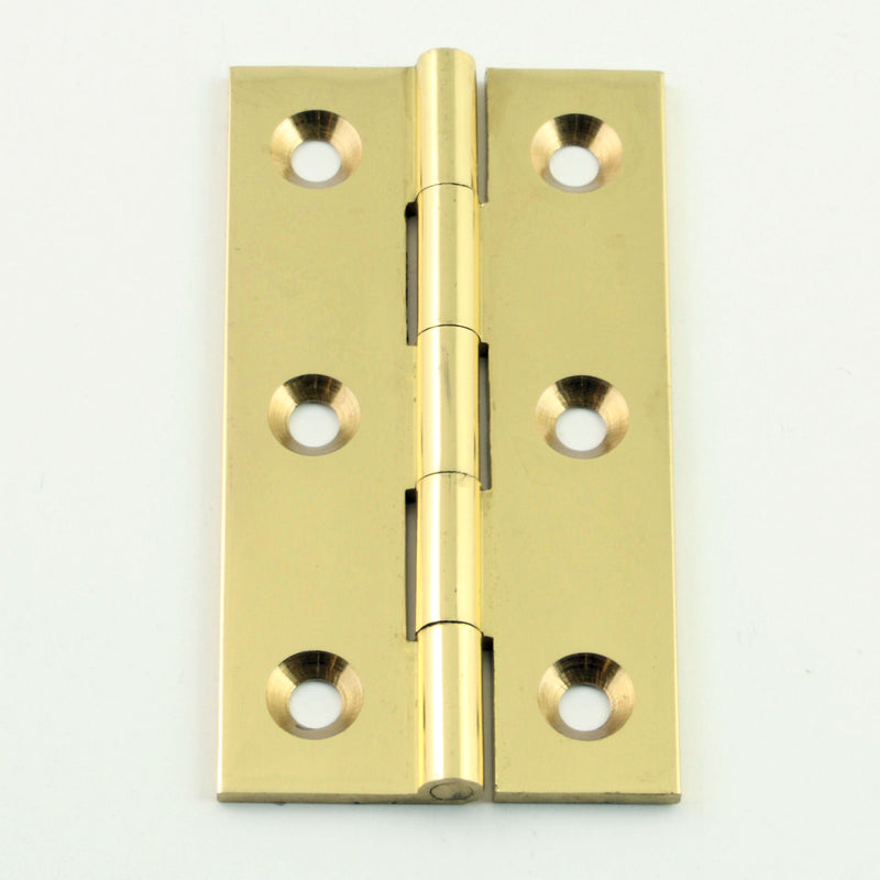 Small Polished Brass Cabinet Hinges - 64mm x 35mm
