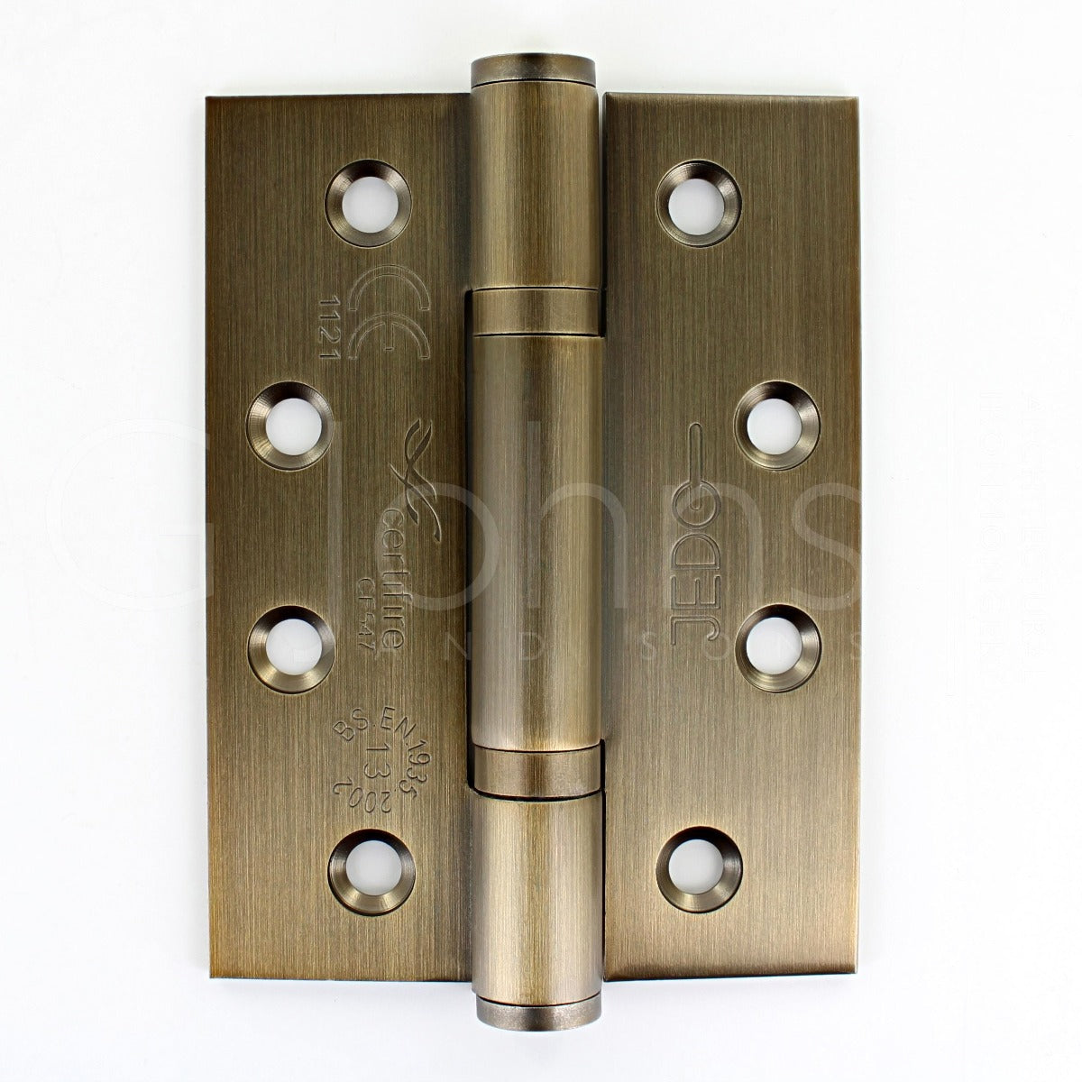 Polymer Bearing Grade 13 Hinges - CE Marked - Fired Rated - Certifire Approved - 120kg Weight Limit - 102mm x 76mm - Antique Brass