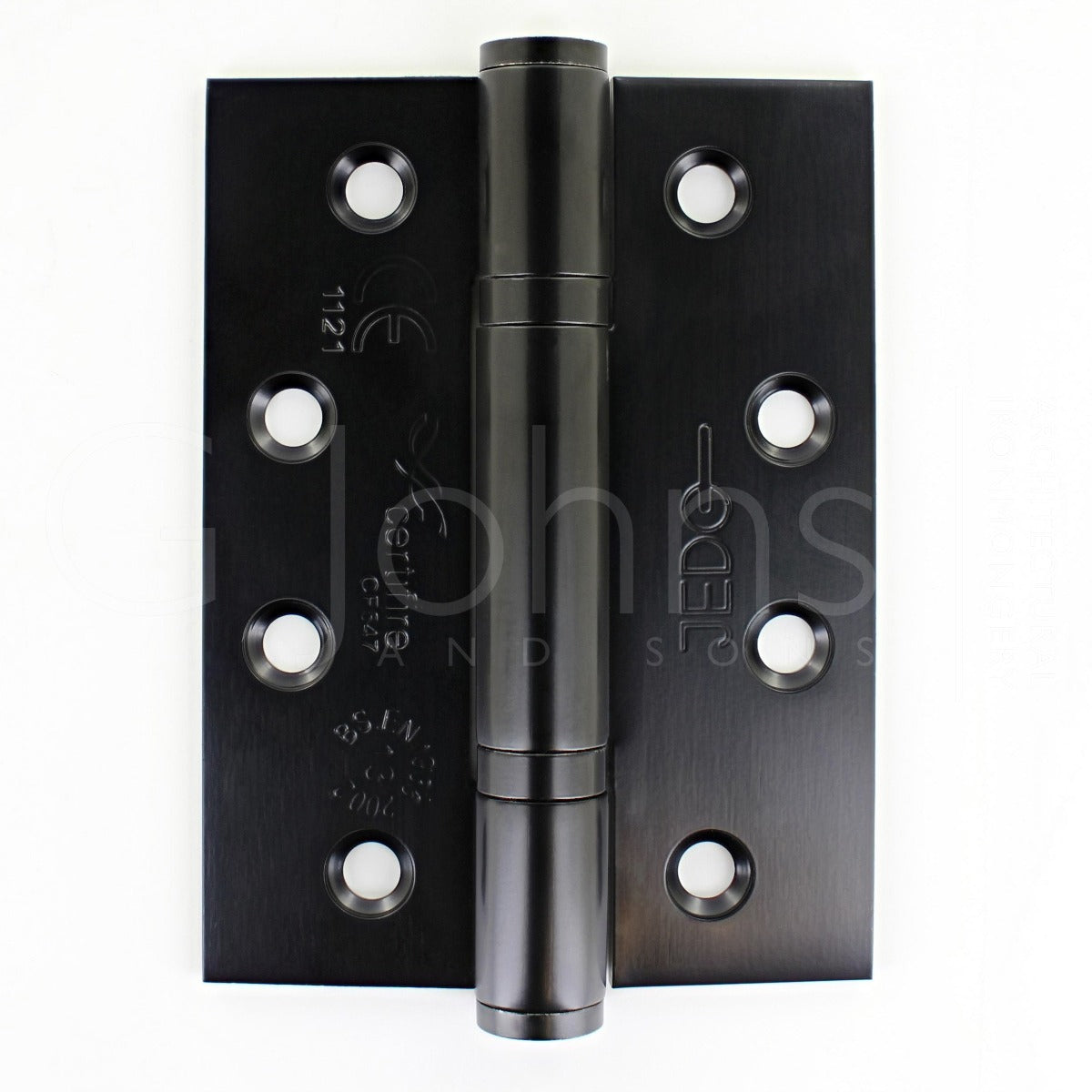 Polymer Bearing Grade 13 Hinges - CE Marked - Fired Rated - Certifire Approved - 120kg Weight Limit - 102mm x 76mm - Matt Black