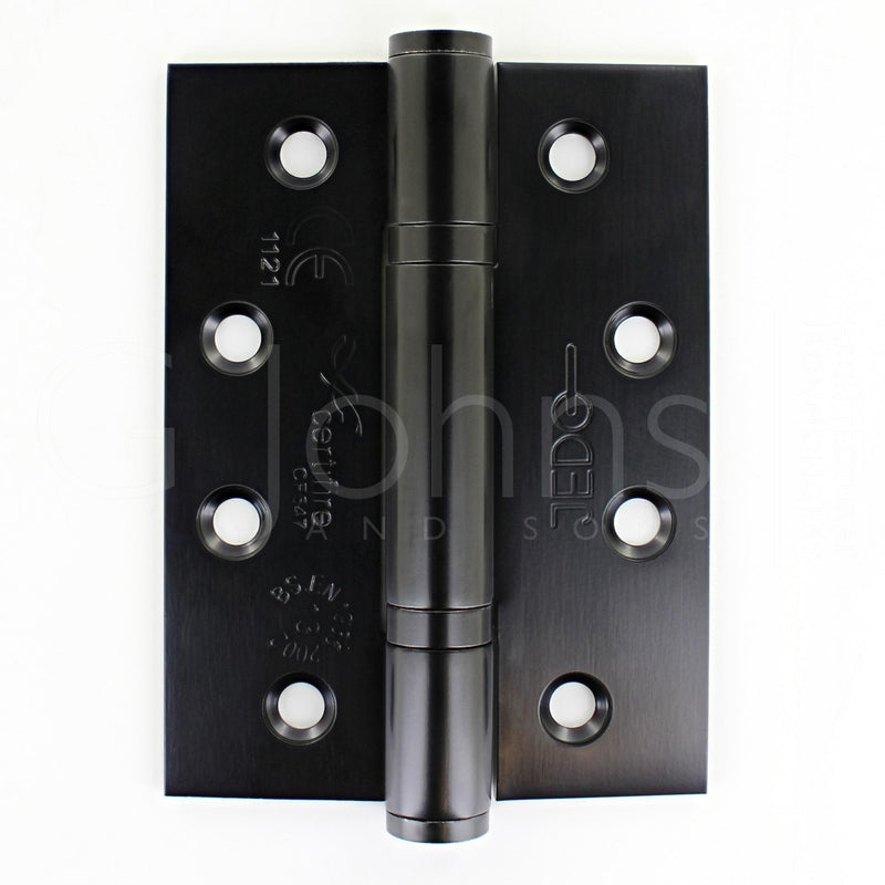 Polymer Bearing Grade 13 Hinges - CE Marked - Fired Rated - Certifire Approved - 120kg Weight Limit - 102mm x 76mm - Matt Black
