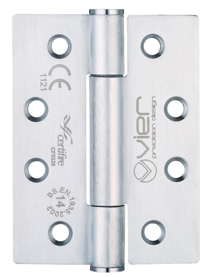 Grade 14 fire rated CE marked hinges - satin stainless steel