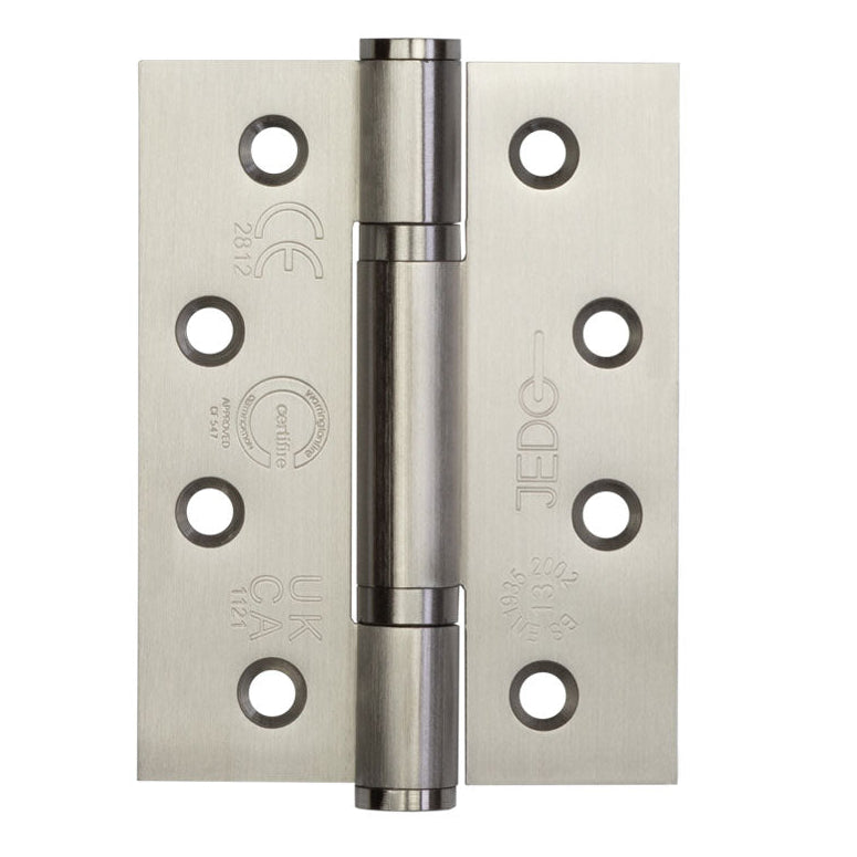 Polymer Bearing Grade 13 Hinges - CE Marked - Fired Rated - Certifire Approved - 120kg Weight Limit - 102mm x 76mm - Satin Stainless Steel