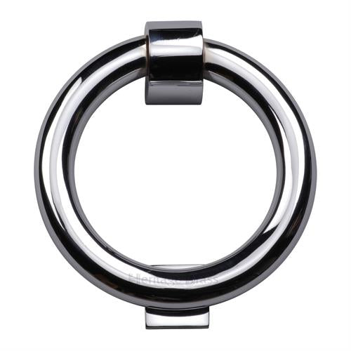 Traditional Ring Door Knocker - Polished Chrome