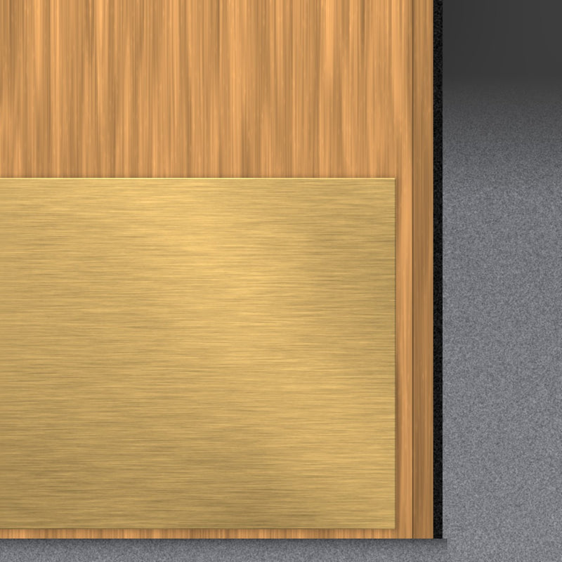 Made To Order Kick Plate - Satin Brass (Unlacquered) - Without Screw Holes