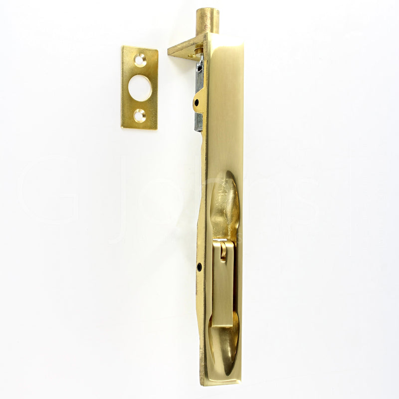 Lever Action Flush Bolt For Double Doors - Polished Brass