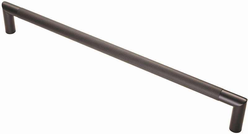 Mitred Knurled Bolt Through Fixing Pull Handle - Available In Two Sizes - Matt Black