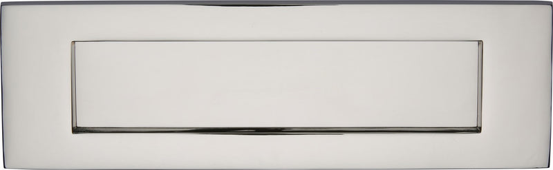 Plain Letter Plate - 254mm x 79mm - Polished Nickel