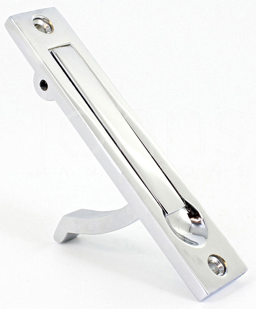 Pocket Door Edge Pull - Spring Loaded - Polished Chrome