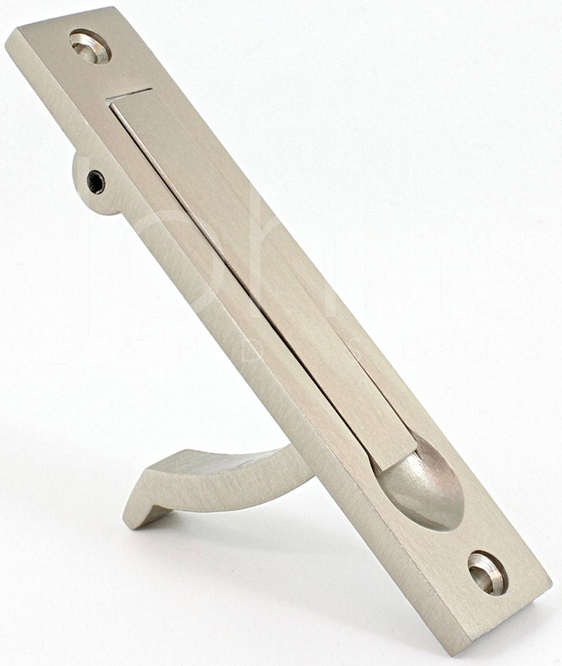 Pocket Door Edge Pull - Spring Loaded - Satin Nickel