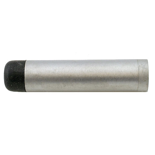 Wall / Skirting Mounted Door Stop With Concealed Fixings - Satin Chrome