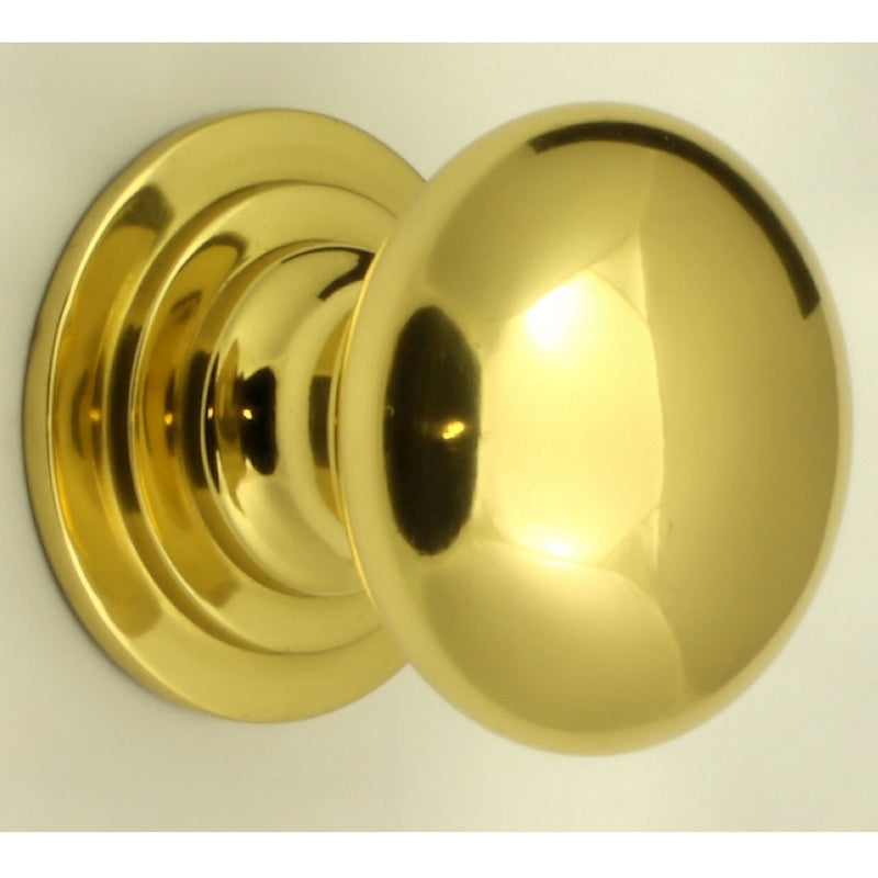 Heavy Quality Solid Brass Cupboard Knobs - Polished Brass