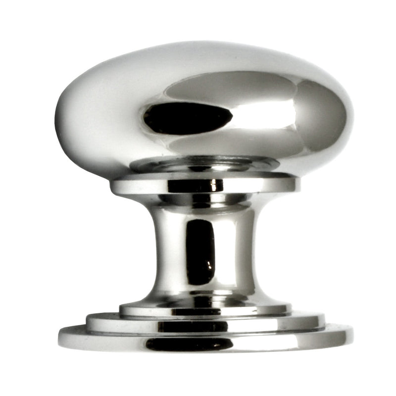 Traditional Heavy Quality Solid Brass Cupboard Knobs - 5 Sizes Available - Polished Chrome - G Johns & Sons Ltd - Architectural Ironmongery