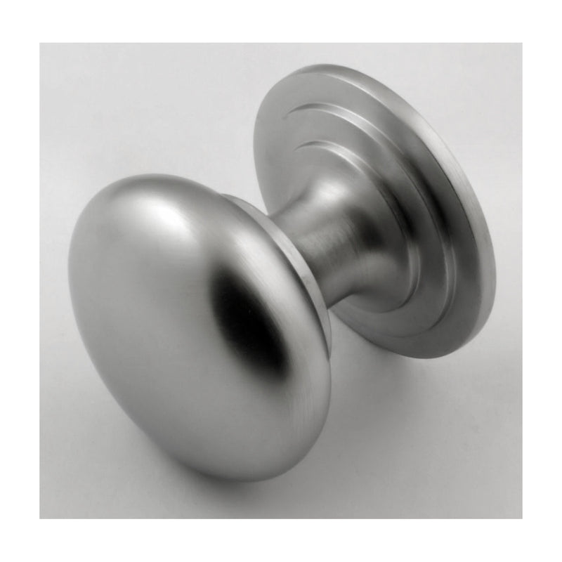 Traditional Heavy Quality Solid Brass Cupboard Knobs - 5 Sizes Available - Satin Chrome - G Johns & Sons Ltd - Architectural Ironmongery