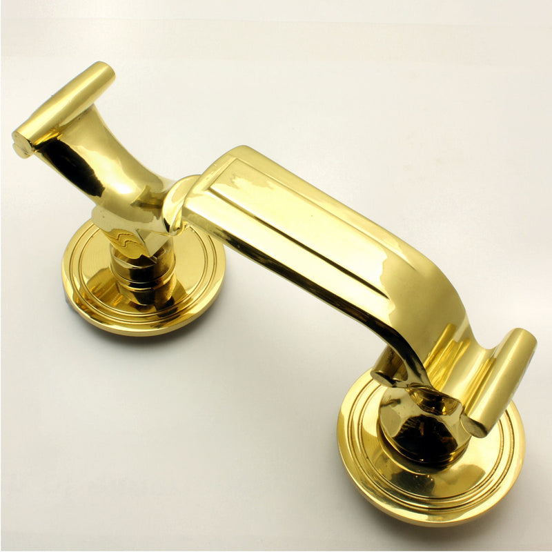 Doctors Style Front Door Knocker - Polished Brass - G Johns & Sons Ltd - Architectural Ironmongery