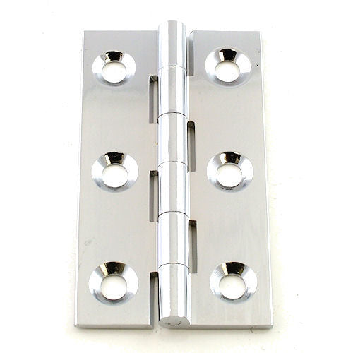 Small Polished Chrome Cabinet Hinges - 64mm x 35mm